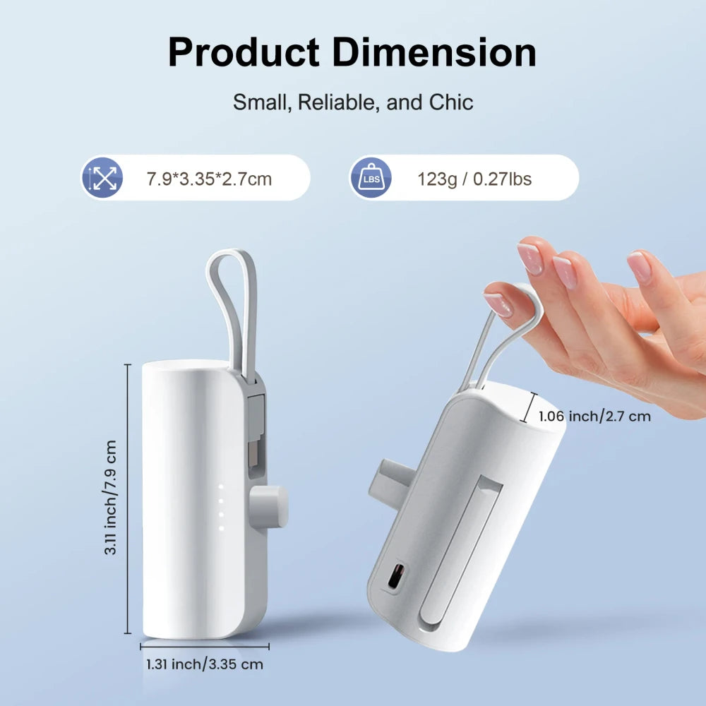 Mini Capsule Portable Power Bank